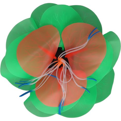 Ornements pour aquarium en silicone phosphorescent, plantes lotus vertes (1/5)