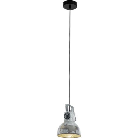 Lampadario A Sospensione Vintage Barnstaple Acciaio Nero 1 Luce E27 (1/5)