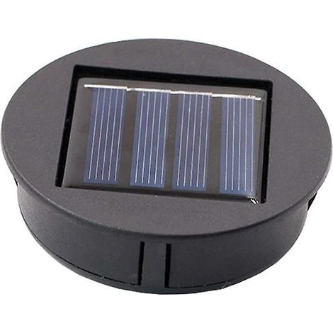 Couvercle de rechange pour lampe solaire LED, panneau solaire, boîtier de batterie, lampe de jardin/terrasse (2 pièces, noir) (1/5)