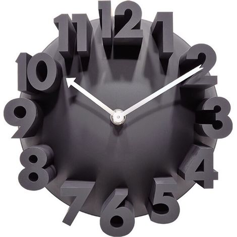 10 Inch Wooden Wall Clock, Silent Wall Clock, Modern Silent Wall Clock, Round Wall Clock Easy to Read, Round Wall Clock for Bedroom Kitchen Home Living Room Office Decor (Black)