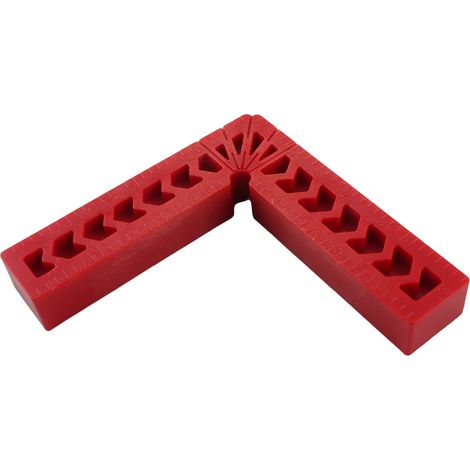 Set mit 4 rechtwinkligen (90°) Winkelmessern, L-förmigem Lineal, Kunststoff-Winkelmesser, Winkelmesser für Holzarbeiten, Markierungslineal (1/5)