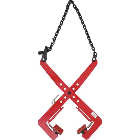 Pince de levage, ouverture réglable, conception robuste, Rouge (1/2)