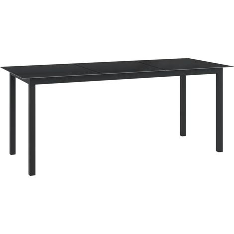 Maison Exclusive - 9-tlg. Garten-Essgruppe Aluminium Anthrazit