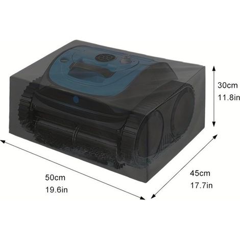 Bâche de protection pour aspirateur de piscine en tissu noir - Protection UV pour équipement de piscine - Pour bassin - Pièces d'aspirateur - Entretien du jardin - 50 x 45 x 30 cm (1/5)