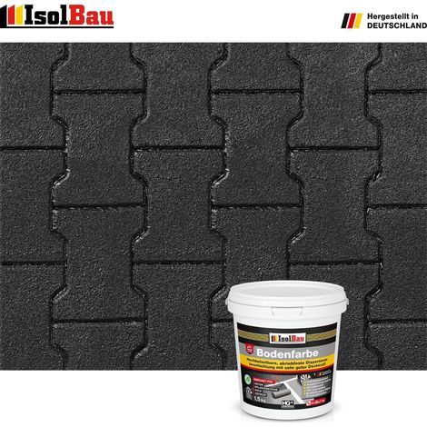 Bodenfarbe Betonfarbe Schwarz 1,5 kg Bodenbeschichtung Fußbodenfarbe RAL Farbe (1/5)
