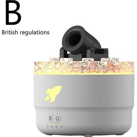 Humidificateur d'arômes Cannon Blast, diffuseur de vapeur LED silencieux, blanc, prise britannique