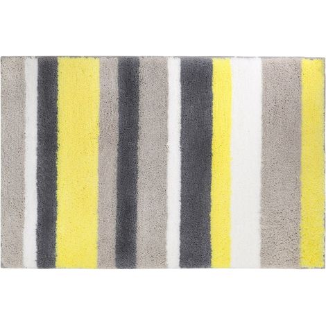 1 tapis de bain antidérapant jaune 40 x 60 cm, couleur jaune (1/5)