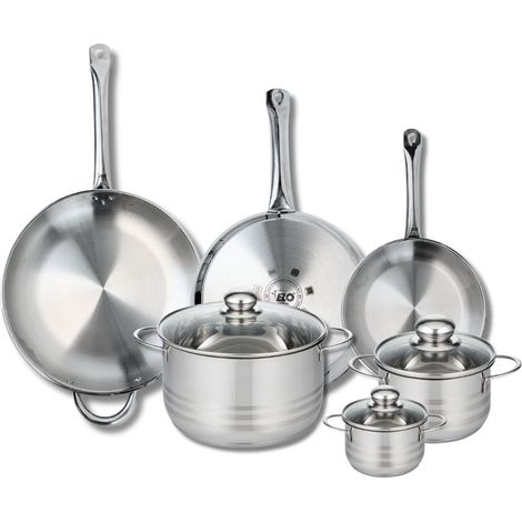 Ensemble de 3 Poêles de cuisson 24, 28 et 32 cm et 3 faitouts 12, 16 et 24 cm Elo Profi Brillant (1/5)