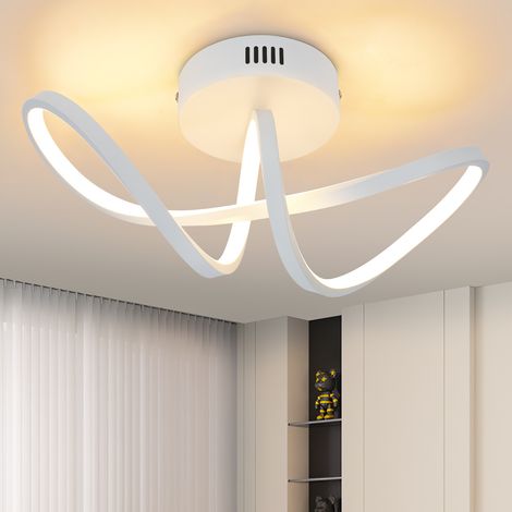 Lámpara de salón moderna blanca de 12W, Luminaria GBLY lámpara de cocina con diseño a 3000K de luz cálida blanca, lámpara de habitación, iluminación de techo interior LED para pasillo y cocina