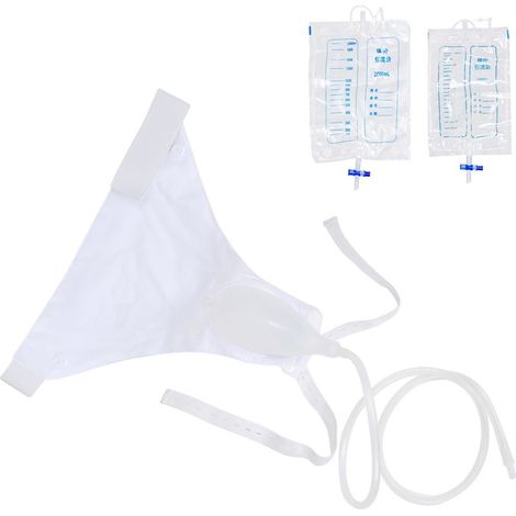 Collecteur d'Urine pour Femmes Âgées, Poche de Drainage Urinaire Portable en Silicone