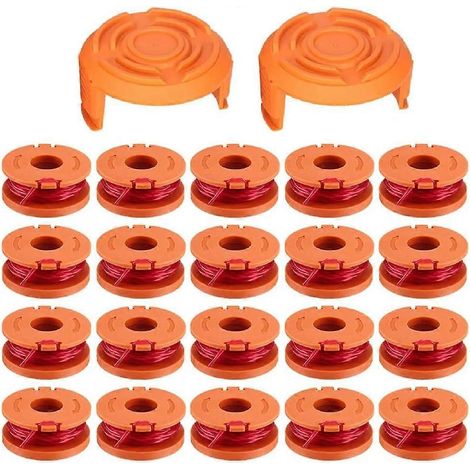 Bobine fil coupe-bordures lot de 20 pour tondeuse pièce rechange (1/5)