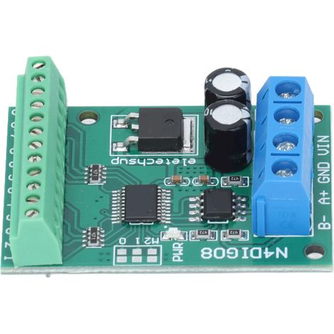 Module de contrôle 8 canaux RS485 TTL 9600BPS carte N4DIG08 avec bornier (1/5)