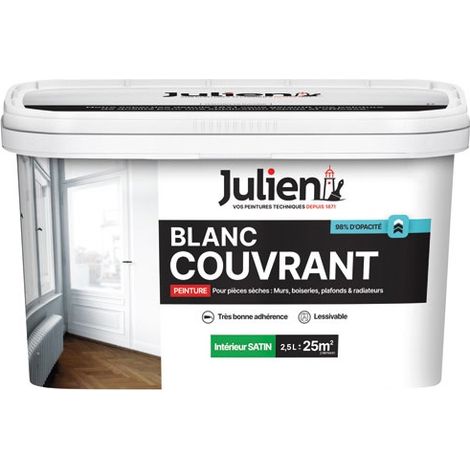 Weiße Deckende Satinbasis Weiß 2,5 l - Julien