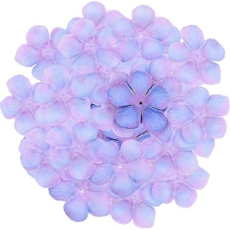 200 pétales de fleurs artificielles, accessoires pour la confection de paniers de demoiselles d'honneur et autres créations florales (fleurs de pêcher), idéales pour les mariages.-Purple Blue (1/5)