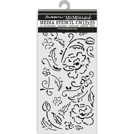 Pochoirs épais pour scrapbooking, albums, cartes, bullet journaux, etc. Matériau flexible, facile à nettoyer, pour les loisirs, les travaux manuels et les cadeaux (fleurs en dentelle (1/2)