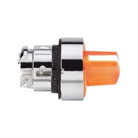 Harmony tête de bouton tournant lumineux - 3 positions Ø22 - orange  - ZB4BK1353