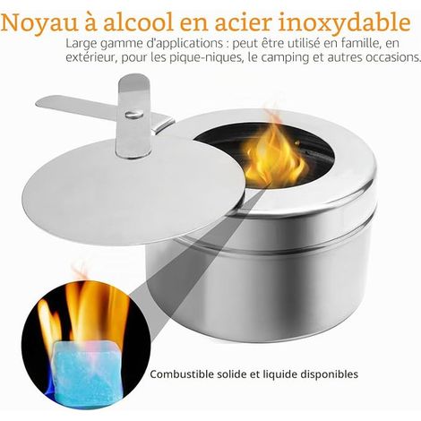 Fondue Stove Alcohol Burner Fuel Dough Containers Stainless Steel Chafing Dish Burner Fuel Dough Containers Buffet Fondue Camping (1/4)