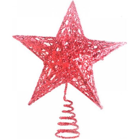 Étoile Pour Sommet De Sapin De Noël - 20 cm - Support À Ressort En Métal - Décoration Lumineuse Pour Arbre De Noël - 1 Pièce (1/5)