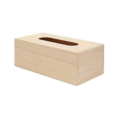 bote  Mouchoirs Avec Fond, Bois, Beige, 19.5 X 12.5 X 8.5 Cm (1/4)