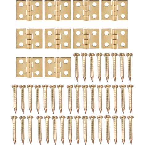 Paar Miniatur-Metallscharniere für Puppenhäuser im Maßstab 1:12, Schubladenstil (1/5)