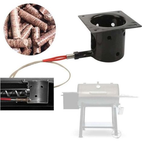 Kit d'allumage, pot à feu émaillé + tige d'allumage pour barbecues Traeger, Pellet PRO/Z/Trail (1/2)