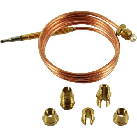 Kit termocoppia gas, M6x0,75 con dado adattatore universale di ricambio, 150 cm