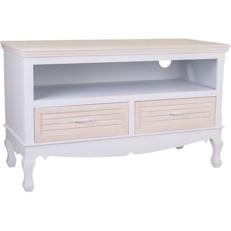 Mueble bajo de madera blanco 100x42x61 (1/5)