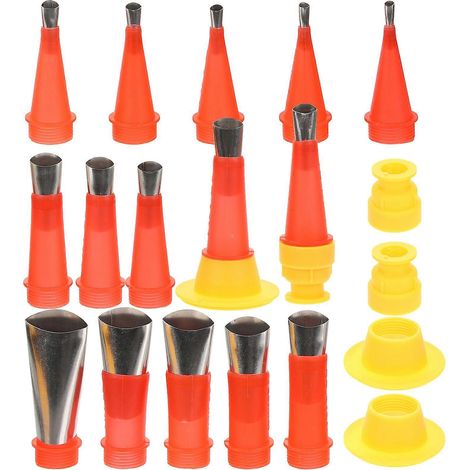 Ensemble de 1 buse à calfeutrer en silicone à embout en acier inoxydable - Outil de finition universel (1/2)