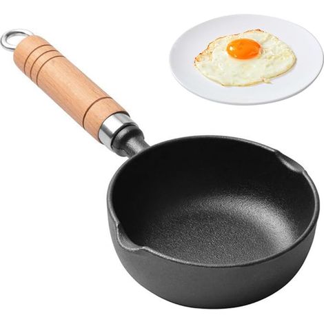Antihaftbeschichtete Mini Pfanne, Ø 11 cm Kleine Pfanne, Spiegeleipfanne, Antihaft Pfanne Spiegeleipfanne, Hitzebeständig, Antihaftbeschichtet, Tragbar, für Camping, Kochen, Induktionsherd (1/5)