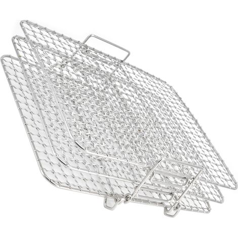 Grille à air chaud à 3 niveaux compatible avec les fours carrés Foodi AG300 et AG400. (1/5)