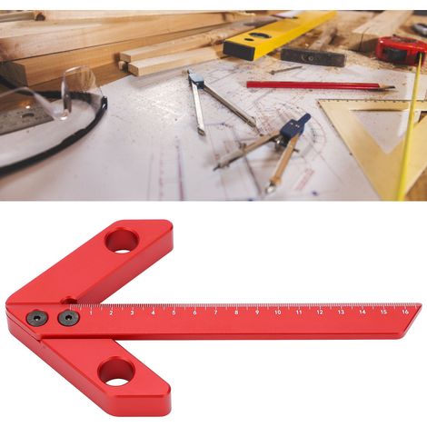 Zentrierwerkzeug für die Holzbearbeitung, quadratisches Zentrierwerkzeug, 45/90°-Winkelmarkierungslehre, YX-2 Holzbearbeitungszubehör (1/5)
