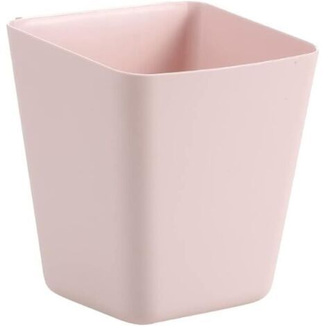 Étagère de bureau, étagère suspendue, boîte de rangement, petite boîte, porte-stylo, panier de rangement simple, boîte de rangement de bureau pour divers objets, ensemble de 3 pièces (rose)