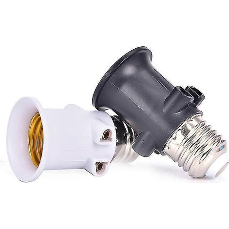 Feuerfester E27-Lampenadapter aus PBT mit EU-Stecker-Black (1/3)