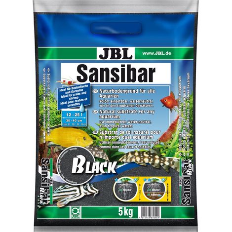 JBL Sansibar Schwarzer Bodengrund für Aquarien Inhalt 5 kg Zubehör (1/3)