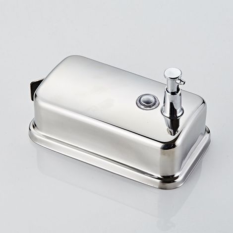 Dispensador de jabón de pared, dispensador de jabón de acero inoxidable de 500 ml, dispensador de jabón líquido comercial (1/5)
