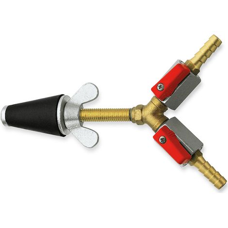 ROTHENBERGER Bouchon d'essai de gaz, conique, taille 1 (1/2-1"), avec 2x robinets - 351231