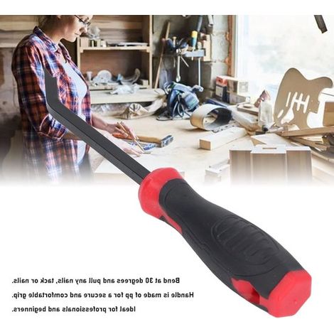 Extractor de grapas, Extractor de clavos para alfombras, Herramienta para tapicería, Diseño de doble punta, Para quitar grapas de diversos tipos (1/5)