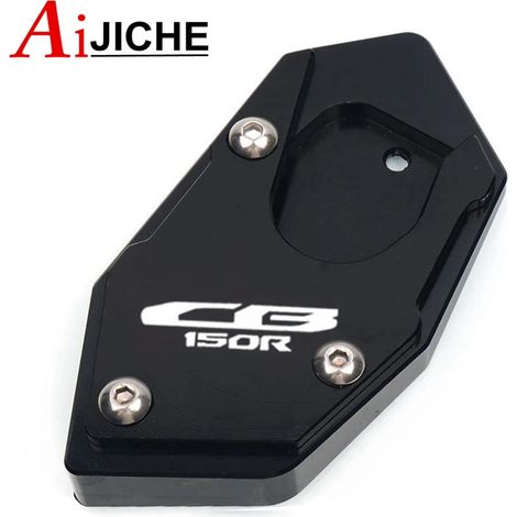 (CB150R Noir) Extension de béquille latérale CNC pour moto, compatible avec HONDA CB150R, CB300R, CB250R, CB 150R, 250R et 300R Maxpower (1/4)