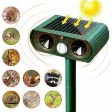 Solarbetriebenes Ultraschall-Katzenabwehrgerät, Katzenabwehrgerät für den Außenbereich, einstellbare Empfindlichkeit und Frequenz, Ultraschall-Katzenabwehrgerät (1/5)