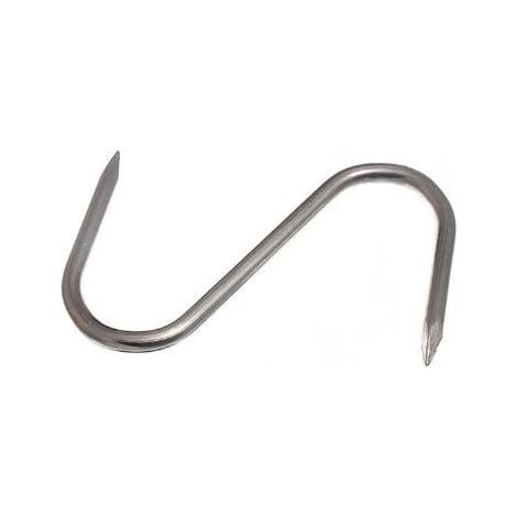 Lot de 50 Boucheries pointu S Crochet utilitaire de Cuisine Rack 4 po en acier de 100mm Zp