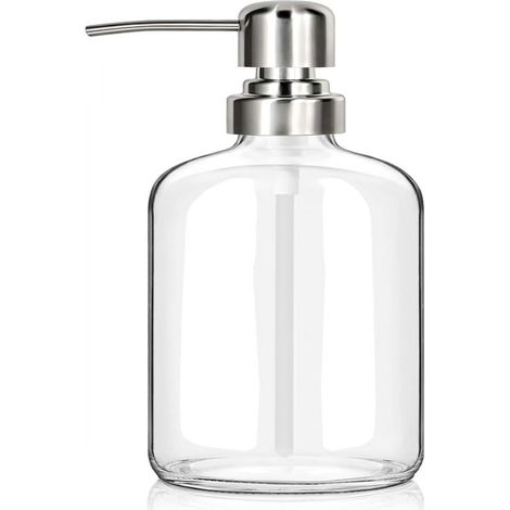 Distributeur De Savon En Verre - Pompe À Pression - Pour Savon Liquide Ou Liquide Vaisselle - 550 Ml