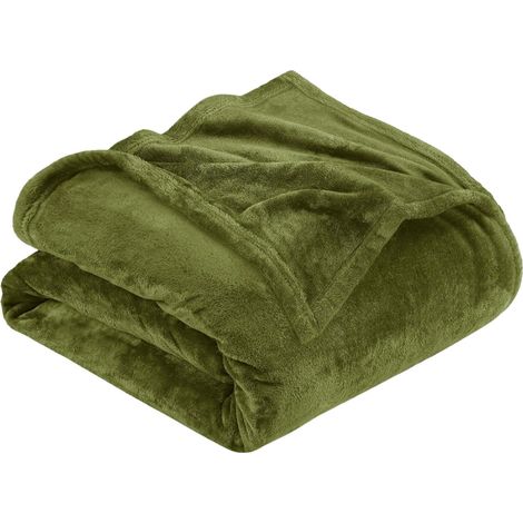 Couverture Microfibre - Douce Flanelle Pour Canapé Et Lit - Légère Respirante Facile À Entretenir - 1 Pièce (1/3)
