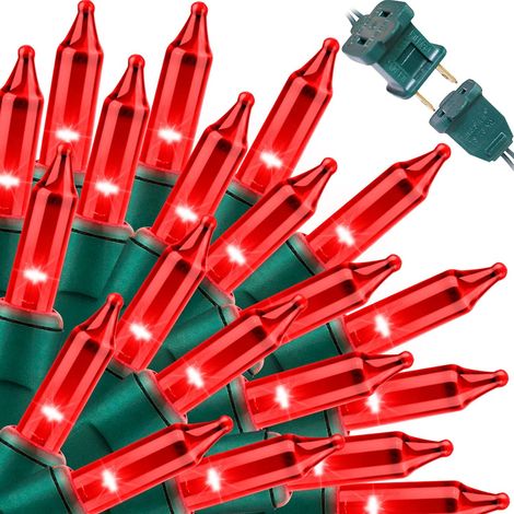 Guirlande lumineuse rouge pour la Saint-Valentin, 300 ampoules, 19,5 m (lot de 2 guirlandes de 150 cm), mini guirlande de Noël incandescente, étanche, idéale pour décorer l'intérieur : Saint-Valentin, (1/5)