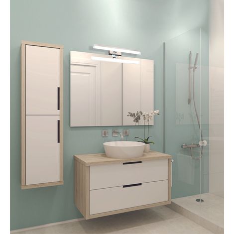 Applique de salle de bain 78cm chrome (16W 1280lm 4000K IP44) - Voltman (1/4)