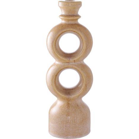 Portacandela in ceramica marrone alto 10x9x30 cm (1/5)