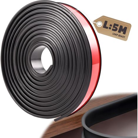 5M Forme de U Plan de Travail Bande de Garniture, Caoutchouc Souple TPE Placage Bois Couvre Chant pour Meubles pour Réparation et Restauration D’armoires (1/5)