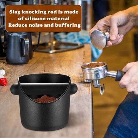 Récipient À Marc De Café - Tige Amovible En Caoutchouc - Pour Machines À Expresso - Base Antidérapante - Noir - 1 Pièce (1/4)