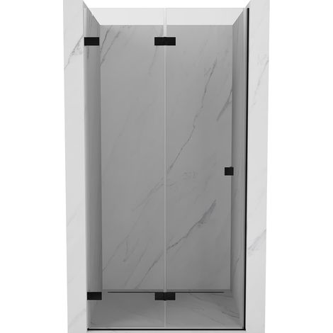 Mexen Lunar-F puerta de ducha plegable izquierda 90 cm, transparente, negro - 836-090-000-70-00-L (1/5)