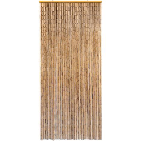 vidaXL Cortina de bambú para puerta contra insectos 90x220 cm (1/2)