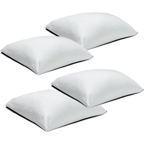 Oreiller - JUANIO - Lot de 4 - Rectangulaire 60x45 cm - Anti-acarien - Tissu 100% microfibre (1/2)